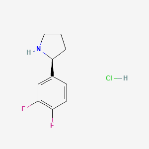molecular formula C10H12ClF2N B6592588 (S)-2-(3,4-Difluorophenyl)pyrrolidine hydrochloride CAS No. 2177258-16-9