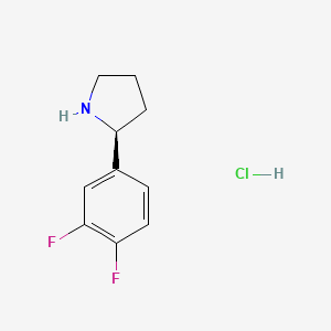 molecular formula C10H12ClF2N B6592588 (S)-2-(3,4-二氟苯基)吡咯烷盐酸盐 CAS No. 2177258-16-9