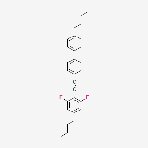 molecular formula C28H28F2 B6592604 1,1'-Biphenyl, 4-butyl-4'-[(4-butyl-2,6-difluorophenyl)ethynyl]- CAS No. 221526-80-3