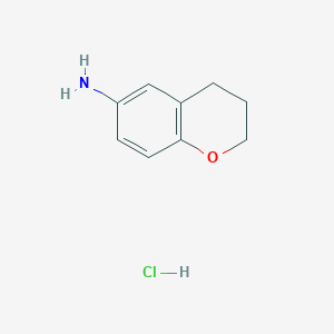 molecular formula C9H12ClNO B6592622 色满-6-胺盐酸盐 CAS No. 2250243-12-8