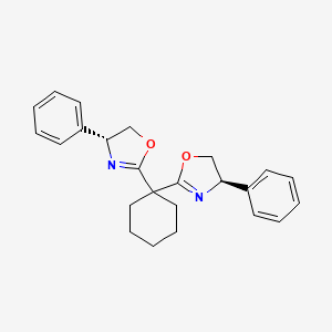 molecular formula C24H26N2O2 B6592642 (4R,4'R)-2,2'-(Cyclohexane-1,1-diyl)bis(4-phenyl-4,5-dihydrooxazole) CAS No. 2271404-99-8