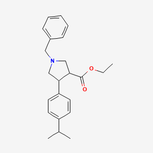 molecular formula C23H29NO2 B6592681 Ethyl 1-benzyl-4-(4-isopropylphenyl)pyrrolidine-3-carboxylate CAS No. 2327127-53-5