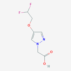 molecular formula C7H8F2N2O3 B6592684 2-(4-(2,2-Difluoroethoxy)-1H-pyrazol-1-yl)acetic acid CAS No. 2340294-28-0