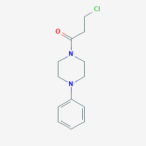 molecular formula C13H17ClN2O B6592739 3-Chloro-1-(4-phenylpiperazin-1-yl)propan-1-one CAS No. 2392-47-4
