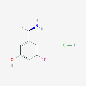 molecular formula C8H11ClFNO B6592749 (R)-3-(1-Aminoethyl)-5-fluorophenol hydrochloride CAS No. 2411590-94-6