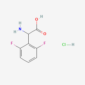 molecular formula C8H8ClF2NO2 B6592764 2-Amino-2-(2,6-difluorophenyl)acetic acid hydrochloride CAS No. 2411635-69-1