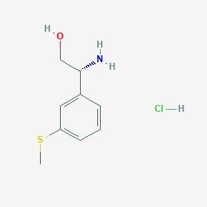 molecular formula C9H14ClNOS B6592786 (R)-2-Amino-2-(3-(methylthio)phenyl)ethanol hydrochloride CAS No. 2442565-24-2