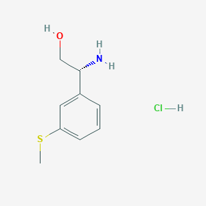 molecular formula C9H14ClNOS B6592786 盐酸(R)-2-氨基-2-(3-(甲硫基)苯基)乙醇 CAS No. 2442565-24-2