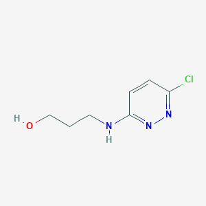 molecular formula C7H10ClN3O B6592802 3-((6-Chloropyridazin-3-yl)amino)propan-1-ol CAS No. 24439-01-8