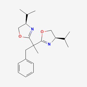 molecular formula C21H30N2O2 B6592812 (4R,4'R)-2,2'-(1-Phenylpropane-2,2-diyl)bis(4-isopropyl-4,5-dihydrooxazole) CAS No. 2452222-13-6