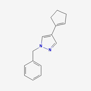 molecular formula C15H16N2 B6592819 1-Benzyl-4-(cyclopent-1-en-1-yl)-1H-pyrazole CAS No. 2514903-78-5
