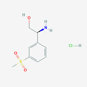 molecular formula C9H14ClNO3S B6592842 (S)-2-Amino-2-(3-(methylsulfonyl)phenyl)ethan-1-ol hydrochloride CAS No. 2554776-05-3