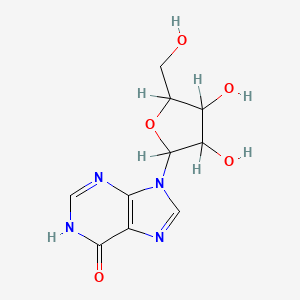 molecular formula C10H12N4O5 B6592847 9-β-D-核糖呋喃核苷次黄嘌呤 CAS No. 25583-08-8