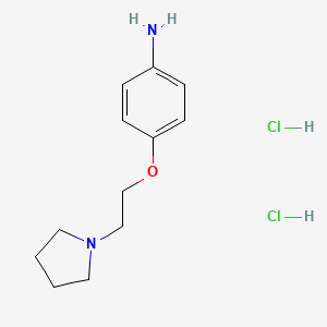 molecular formula C12H20Cl2N2O B6592895 4-(2-Pyrrolidin-1-yl-ethoxy)-phenylamine dihydrochloride CAS No. 265654-78-2