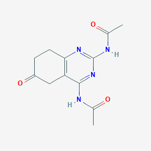 molecular formula C12H14N4O3 B6592929 N-[2-(Acetylamino)-5,6,7,8-tetrahydro-6-oxo-4-quinazolinyl]acetamide CAS No. 285139-07-3