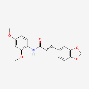 molecular formula C18H17NO5 B6592946 3-(1,3-benzodioxol-5-yl)-N-(2,4-dimethoxyphenyl)acrylamide CAS No. 298215-63-1