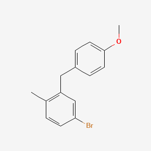 molecular formula C15H15BrO B6593007 5-Bromo-2-methyl-4'-methoxydiphenylmethane CAS No. 333361-15-2