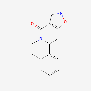 molecular formula C14H12N2O2 B6593028 5,6,12,12a-tetrahydro-8H-isoxazolo[5',4':4,5]pyrido[2,1-a]isoquinolin-8-one CAS No. 338953-36-9