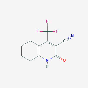 molecular formula C11H9F3N2O B6593102 3-Cyano-5,6,7,8-tetrahydro-4-trifluoromethyl-2(1H)-quinolone CAS No. 371967-28-1