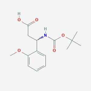 molecular formula C15H21NO5 B6593259 (S)-3-((tert-Butoxycarbonyl)amino)-3-(2-methoxyphenyl)propanoic acid CAS No. 499995-76-5