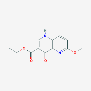 molecular formula C12H12N2O4 B6593341 Ethyl 4-hydroxy-6-methoxy-1,5-naphthyridine-3-carboxylate CAS No. 53241-92-2