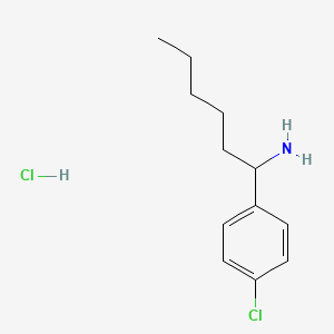 molecular formula C12H19Cl2N B6593379 1-(4-Chlorophenyl)hexan-1-amine hydrochloride CAS No. 5461-40-5