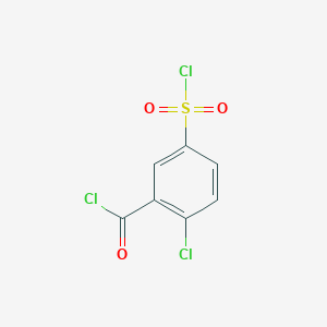 molecular formula C7H3Cl3O3S B6593387 2-Chloro-5-(chlorosulfonyl)-benzoyl chloride CAS No. 547739-66-2