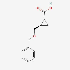 molecular formula C12H14O3 B6593431 (1R,2R)-2-((Benzyloxy)methyl)cyclopropane-1-carboxylic acid CAS No. 561055-27-4