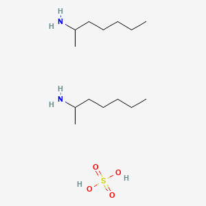 molecular formula C14H36N2O4S B6593567 硫酸2-氨基庚烷 CAS No. 6411-75-2