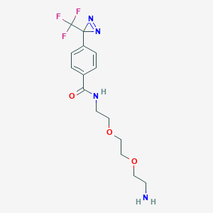 molecular formula C15H19F3N4O3 B6593595 N-(2-(2-(2-aminoethoxy)ethoxy)ethyl)-4-(3-(trifluoromethyl)-3H-diazirin-3-yl)benzamide CAS No. 655224-73-0