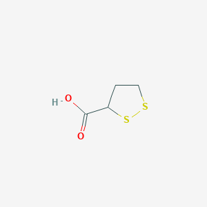 molecular formula C4H6O2S2 B6593600 1,2-Dithiolane-3-carboxylic acid CAS No. 6629-12-5
