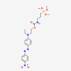 molecular formula C23H33N5O7Si B6593631 4-Nitro-4'(N-ethyl-N-trimethoxysilylcarbamato)aminoazobenzene, tech-95 CAS No. 675129-70-1