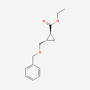 molecular formula C14H18O3 B6593654 (1S,2S)-Ethyl 2-((benzyloxy)methyl)cyclopropanecarboxylate CAS No. 692778-41-9
