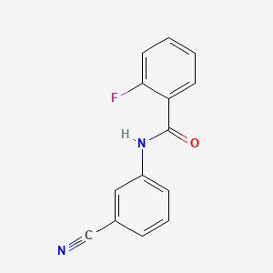 molecular formula C14H9FN2O B6593689 N-(3-cyanophenyl)-2-fluorobenzamide CAS No. 709647-30-3