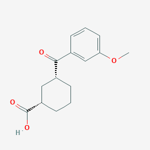 molecular formula C15H18O4 B6593713 cis-3-(3-Methoxybenzoyl)cyclohexane-1-carboxylic acid CAS No. 735269-72-4