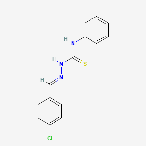 molecular formula C14H12ClN3S B6593728 4-Chlorobenzaldehyde N-phenylthiosemicarbazone CAS No. 74959-65-2