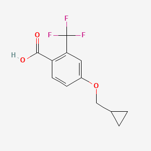 molecular formula C12H11F3O3 B6593797 4-(Cyclopropylmethoxy)-2-(trifluoromethyl)benzoic acid CAS No. 790695-25-9