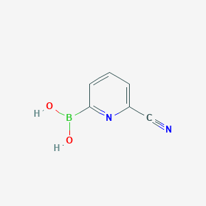 molecular formula C6H5BN2O2 B6593850 （6-氰基吡啶-2-基）硼酸 CAS No. 848500-38-9
