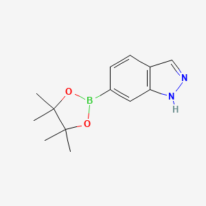molecular formula C13H17BN2O2 B6593922 6-(4,4,5,5-四甲基-1,3,2-二氧杂硼环-2-基)-1H-吲唑 CAS No. 861905-87-5