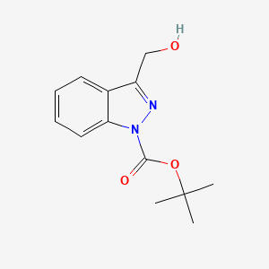 molecular formula C13H16N2O3 B6593971 tert-Butyl 3-(hydroxymethyl)-1H-indazole-1-carboxylate CAS No. 882188-87-6