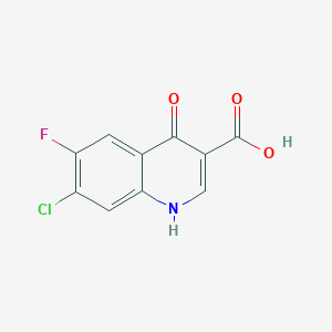 molecular formula C10H5ClFNO3 B6593989 7-Chloro-6-fluoro-4-oxo-1,4-dihydroquinoline-3-carboxylic acid CAS No. 88569-32-8