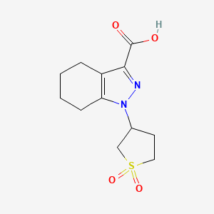 molecular formula C12H16N2O4S B6594002 1-(1,1-dioxidotetrahydrothiophen-3-yl)-4,5,6,7-tetrahydro-1H-indazole-3-carboxylic acid CAS No. 889941-08-6