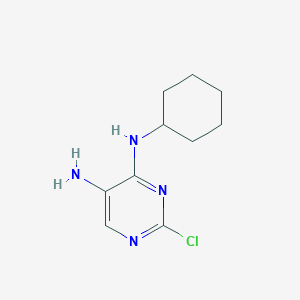 molecular formula C10H15ClN4 B6594006 2-chloro-4-N-cyclohexylpyrimidine-4,5-diamine CAS No. 890094-00-5