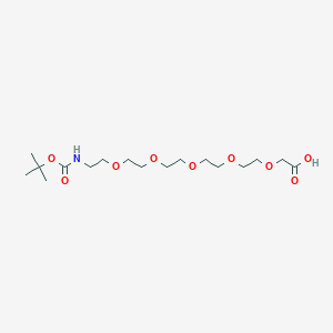 molecular formula C17H33NO9 B6594010 T-boc-n-amido-peg5-ch2co2h CAS No. 890152-41-7