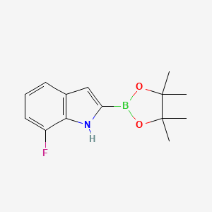 molecular formula C14H17BFNO2 B6594086 7-Fluoro-2-(4,4,5,5-tetramethyl-1,3,2-dioxaborolan-2-YL)-1H-indole CAS No. 912331-75-0