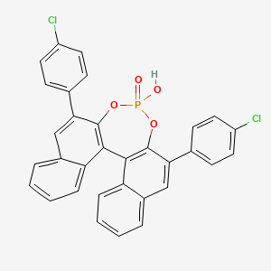 10,16-bis(4-chlorophenyl)-13-hydroxy-12,14-dioxa-13λ5-phosphapentacyclo[13.8.0.02,11.03,8.018,23]tricosa-1(15),2(11),3,5,7,9,16,18,20,22-decaene 13-oxide