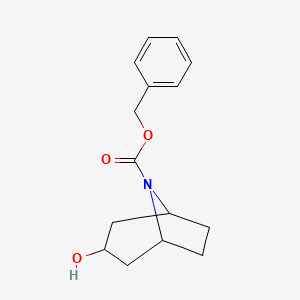molecular formula C15H19NO3 B6594116 苯甲酸-3-羟基-8-氮杂双环[3.2.1]辛烷-8-羧酸酯 CAS No. 92652-76-1