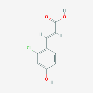 molecular formula C9H7ClO3 B6594119 3-(2-Chloro-4-hydroxy-phenyl)-acrylic acid CAS No. 927438-48-0