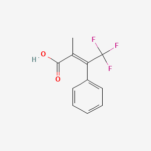 molecular formula C11H9F3O2 B6594147 4,4,4-Trifluoro-2-methyl-3-phenyl-(E)-crotonic acid CAS No. 933062-17-0