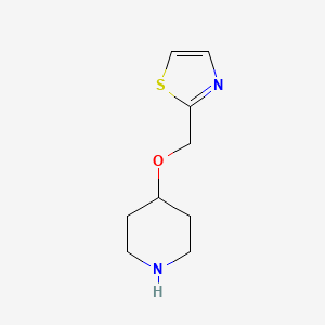 molecular formula C9H14N2OS B6594158 2-(Piperidin-4-yloxymethyl)-1,3-thiazole CAS No. 933701-55-4